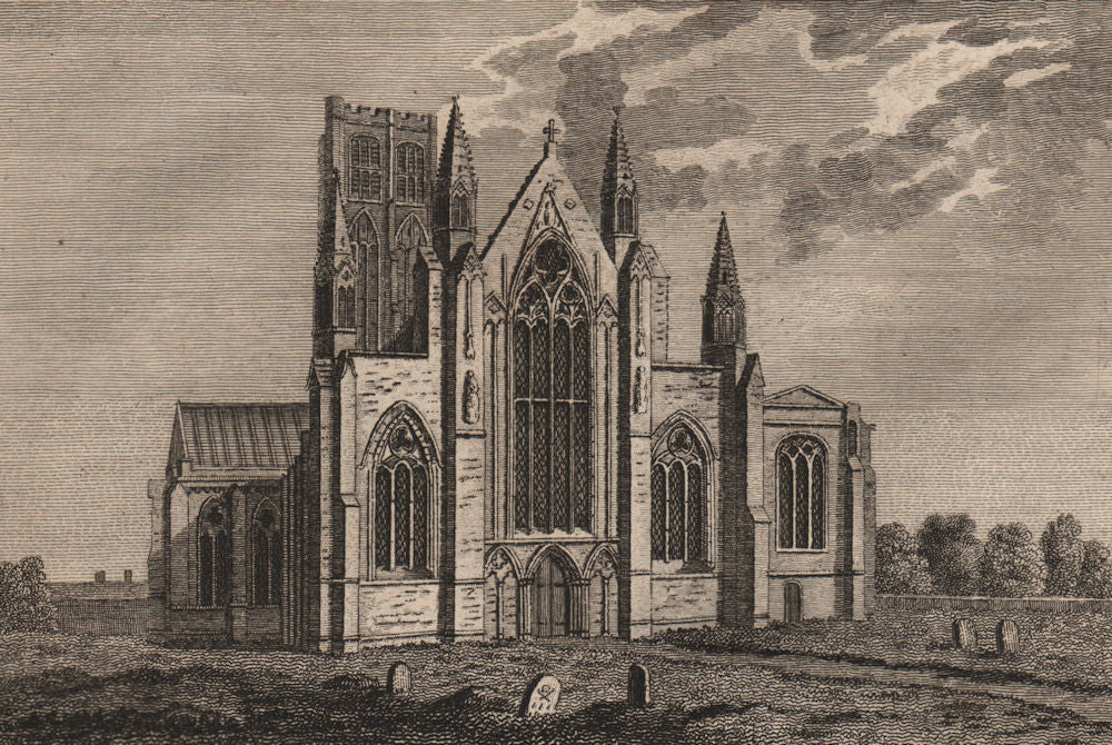 HOWDEN or Hovedene Church, Yorkshire. GROSE 1776 old antique print picture